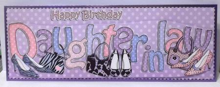 Lge Dl Birthday Daughter in Law Shoes & Handbags by Suzi Cooper