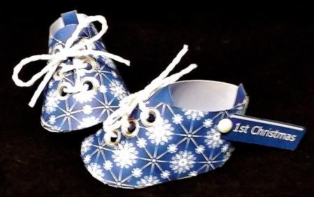 Baby Boy Christmas Shoes by Suzi Cooper