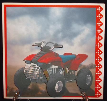 Happy Barn Finds - Atv Quad Fun 3D Decoupage, Tag & Insert by Suzi Cooper