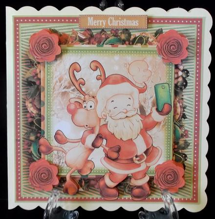 Santa Selfie Card Front Kit by Suzi Cooper