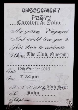 Silver Engagement Invites by Suzi Cooper