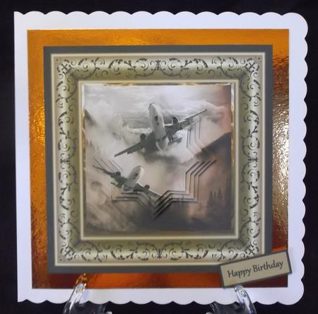Aircraft 6x6 Card with Pyramid by Suzi Cooper