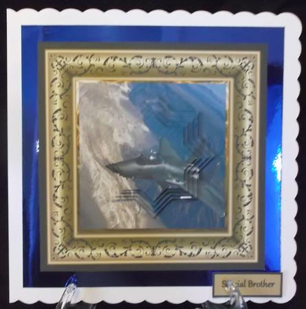 Fighter Jet 6x6 Card with Pyramid by Suzi Cooper