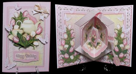 Time for Tea Pop-up Kit - Spring Tulips and Butterflies by Suzi Cooper