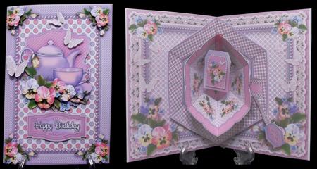 Time for Tea Pop-up Kit - Pansies with Polka Dots by Suzi Cooper