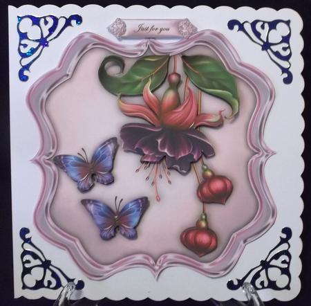 Scallop Topper, Fuchsias & Butterflies by Suzi Cooper