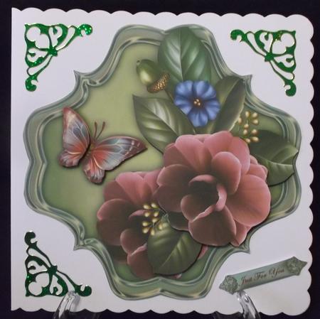 Scallop Topper Camelias & Butterflies by Suzi Cooper