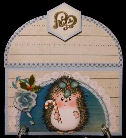 Hedgy with Candy Cane Christmas Money Wallet by Suzi Cooper