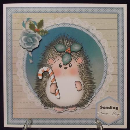 Hedgy with Candy Cane Mini Kit by Suzi Cooper