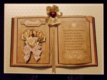Golden Wedding Anniversary or Anniversary Topper & Decoupage by Suzi Cooper