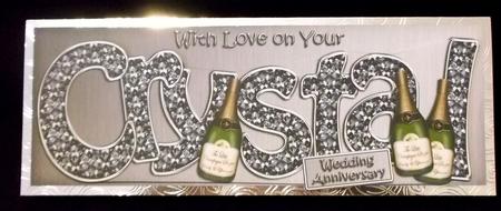 Crystal Anniversary Large Dl Quick Card N 3D Decoupage by Suzi Cooper