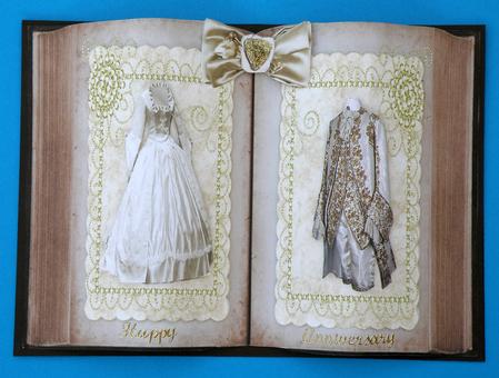Vintage Wedding Open Book A4 Topper by Suzi Cooper