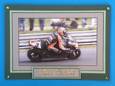 Motorbiker Racer Decoupage by Suzi Cooper