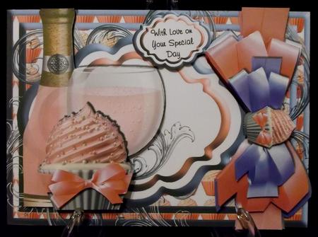 Simple Pleasures - A5 Landscape Big Bow Complete Card by Suzi Cooper