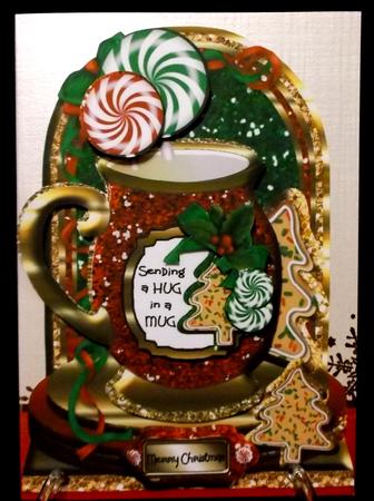 Christmas Cocoa - Shaped Card Front by Suzi Cooper