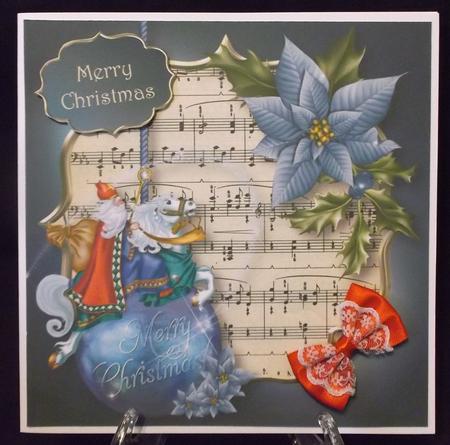 Vintage Santa Bauble 8x8 Quick Topper by Suzi Cooper