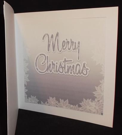 8 Inch Insert - Poinsettia Edge Merry Christmas 2 by Suzi Cooper