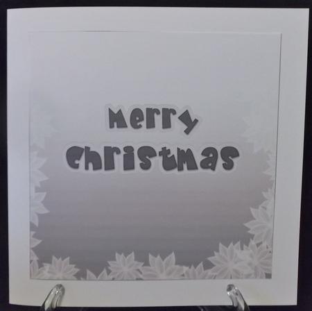 8 Inch Insert - Poinsettia Edge Merry Christmas 3 by Suzi Cooper