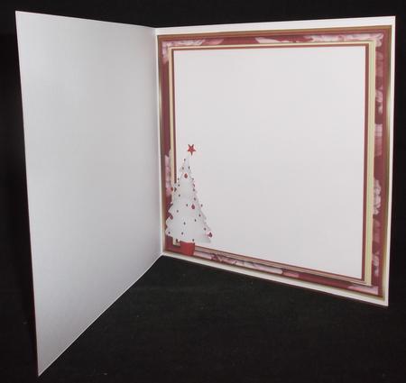 Santa in the Snow 8 x 8ins Vintage Insert 3 by Suzi Cooper