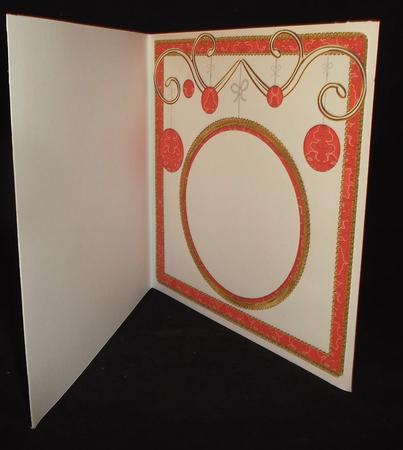 Red Trees Christmas Bauble 8in Insert Panel by Suzi Cooper
