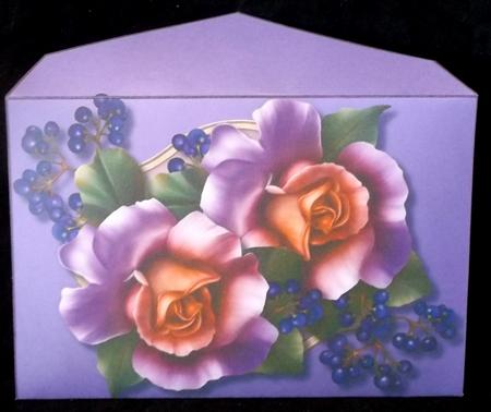 Lovely Gift Wallet , Lilac Roses and Berrys  by Suzi Cooper