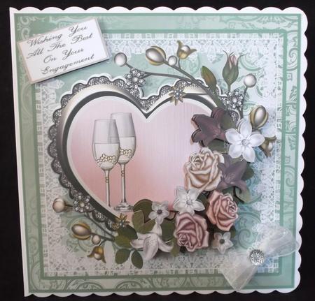 Wedding, Anniversary, Engagement Topper with Decoupage by Suzi Cooper