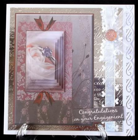 Engagement Pyramid Cream Rose Floral Swirl by Suzi Cooper