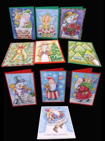 10 Christmas Pyramage Sheets by Suzi Cooper