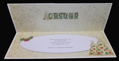 Buttons Christmas Trees Ii Christopher Large Dl Insert by Suzi Cooper