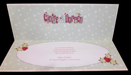 Christmas Names Claire & Darren Large Dl Insert by Suzi Cooper