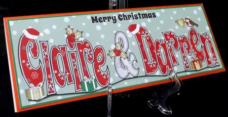 Christmas Names Claire & Darren Large Dl by Suzi Cooper