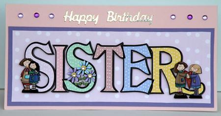Sister Dl Decoupage Quick Card Front by Suzi Cooper