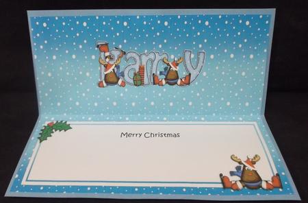 Large Dl Christmas Harry Rudolph Insert by Suzi Cooper