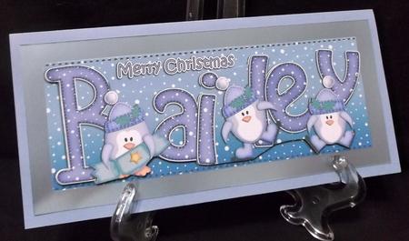 Xmas Large Dl Bailey Quick Card N 3D Decoupage by Suzi Cooper