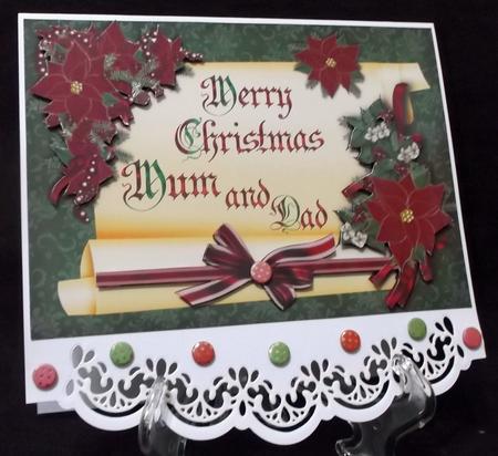 Merry Christmas Mum and Dad Topper by Suzi Cooper