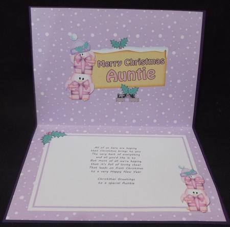 Xmas Auntie Penguins Signpost 5x7 Matching Insert by Suzi Cooper