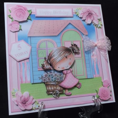 Wendy's Flower Wagon Card Mini Kit - Birthday Girl Ages 2-9 by Suzi Cooper