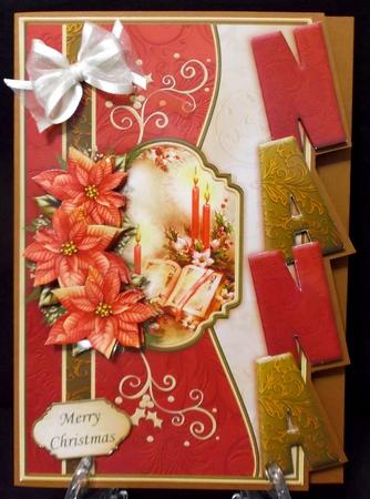 Poinsettia & Candles Over the Side Nana by Suzi Cooper