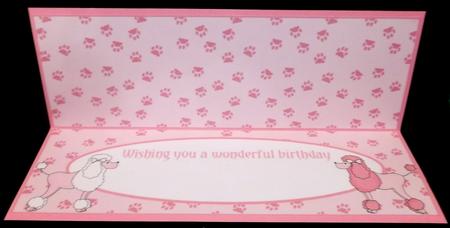 Large Dl Card - Poodles Insert by Suzi Cooper