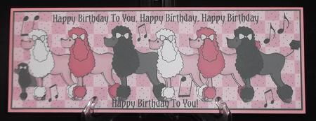 Large Dl Card - Poodles by Suzi Cooper