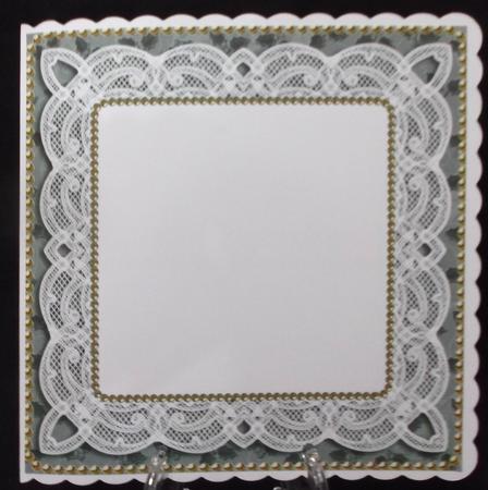 Black Holly Lace 8in Square Insert Panel Sheet by Suzi Cooper