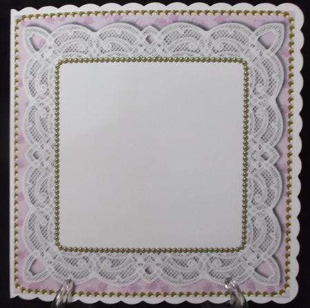 Lilac Holly Lace 8in Square Insert Panel Sheet by Suzi Cooper