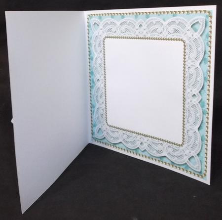 Dusky Teal Holly Lace 8in Square Insert Panel Sheet by Suzi Cooper