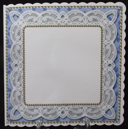 Dark Blue Holly Lace 8in Square Insert Panel Sheet by Suzi Cooper