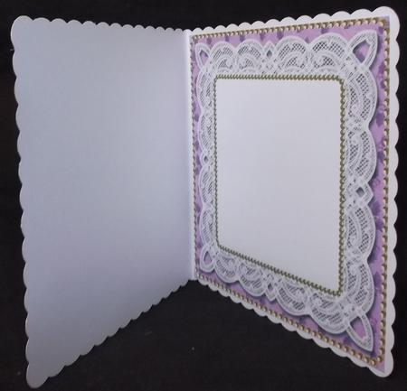 Purple Holly Lace 8in Square Insert Panel Sheet by Suzi Cooper