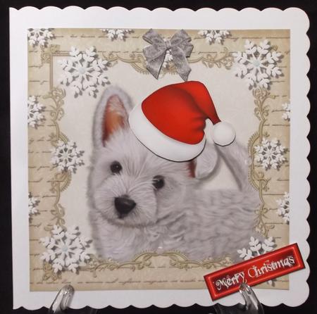 Festive Westie 8x8 by Suzi Cooper