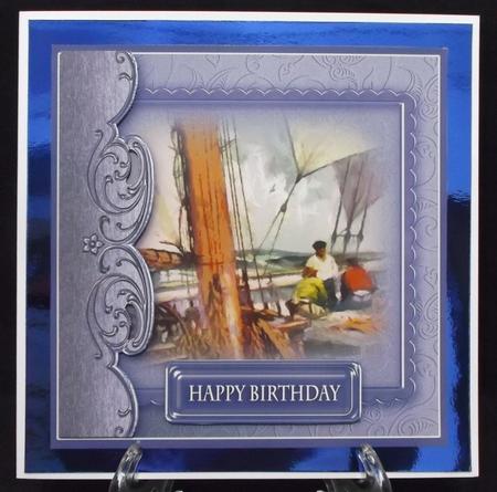 Vintage Sailing - 8in x 8in Decoupage by Suzi Cooper