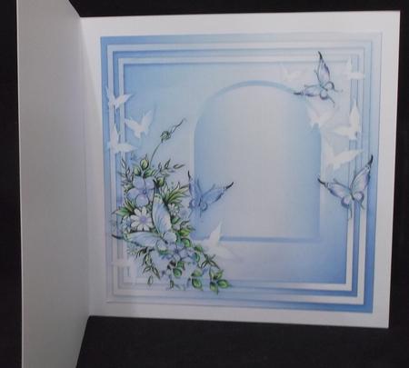 Lilac Flowers and Butterflies Arch - Insert Plate 8x8 Inch by Suzi Cooper