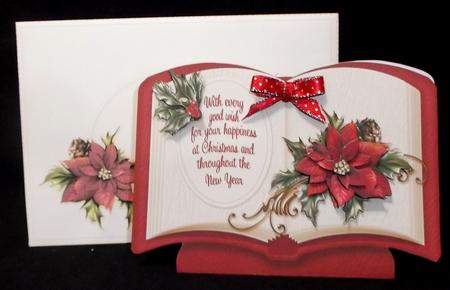 Christmas Book - Poinsettia with Holly by Suzi Cooper