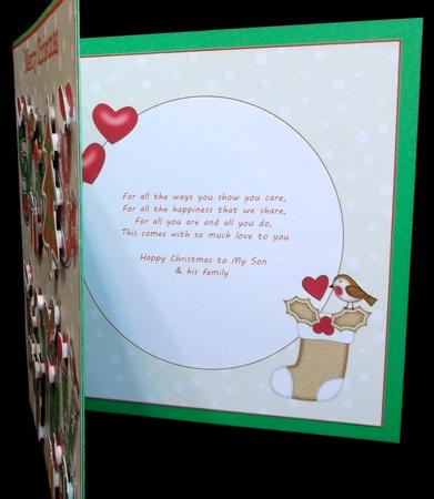 Blank Insert for 8x8 Gingerbread Christmas Son & Family by Suzi Cooper